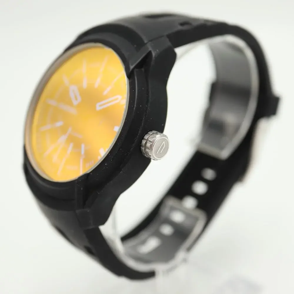 Diesel Armbar Black Mens 44mm Watch Iridescent Crystal DZ1819 w New Battery
